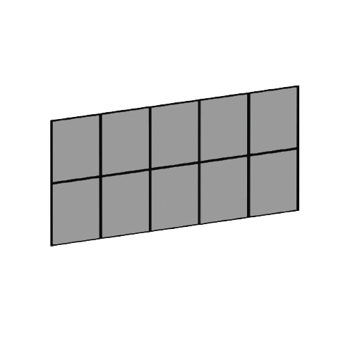 10er Multiframe Wand A3 hoch
