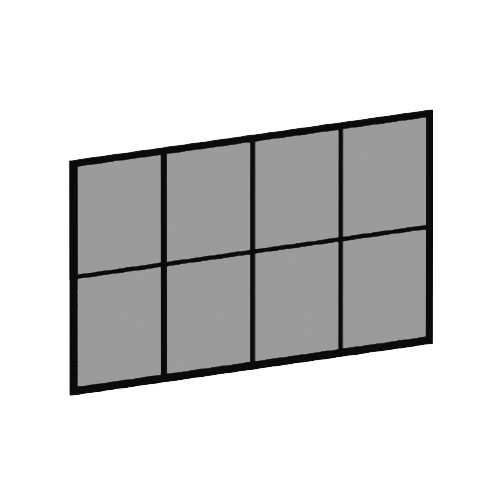 8er Multiframe Wand A3 hoch